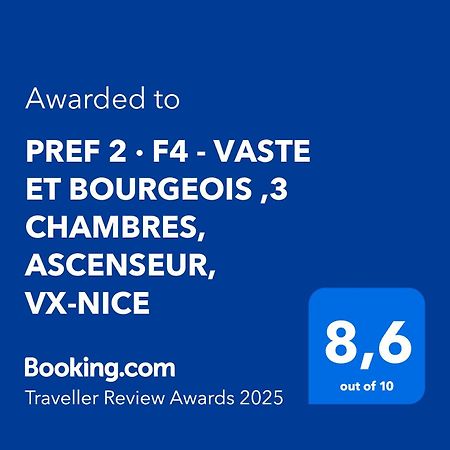 Pref 2 - F4 - Vaste Et Bourgeois ,3 Chambres, Ascenseur, Vx-Νίκαια Εξωτερικό φωτογραφία